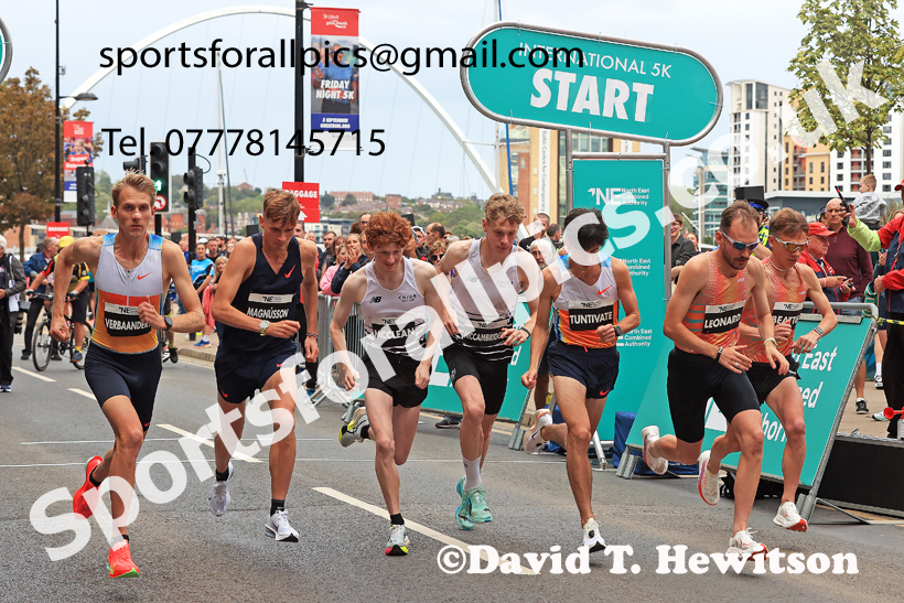 Elite Mens 5k, AJ Bell Great North 5k. Photo: David T. Hewitson/Sports for All Pics